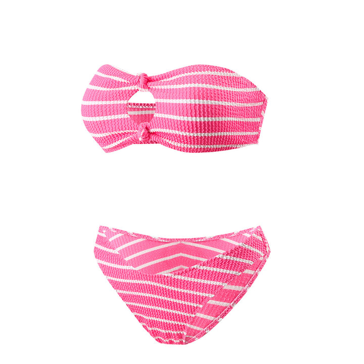 Dame bikini-sæt med moderne bandeau-top og legende detalje Stilla