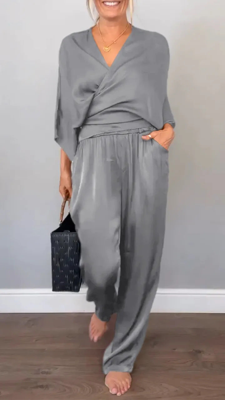 Kvinder luksuriøs satin indpakningssæt Stilla