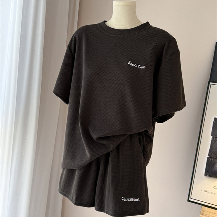 Femme Relaxed Fit Vaffelstrik To-delt Lounge-sæt Stilla