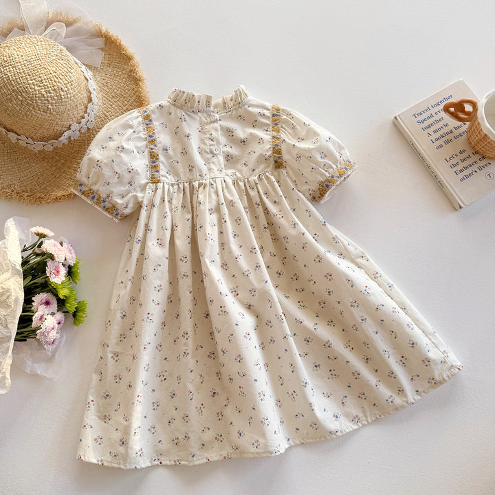 Pige blomsterprint smocked kjole Stilla