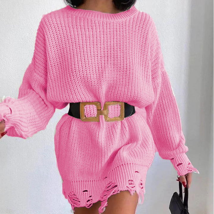 Dame Oversized Strikpullover med unikke ribstrukturer og moderigtige cut-outs Stilla