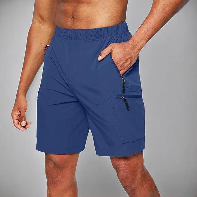 Herrer komfortable fritids-short med elastisk talje og praktiske lynlåslommer Stilla