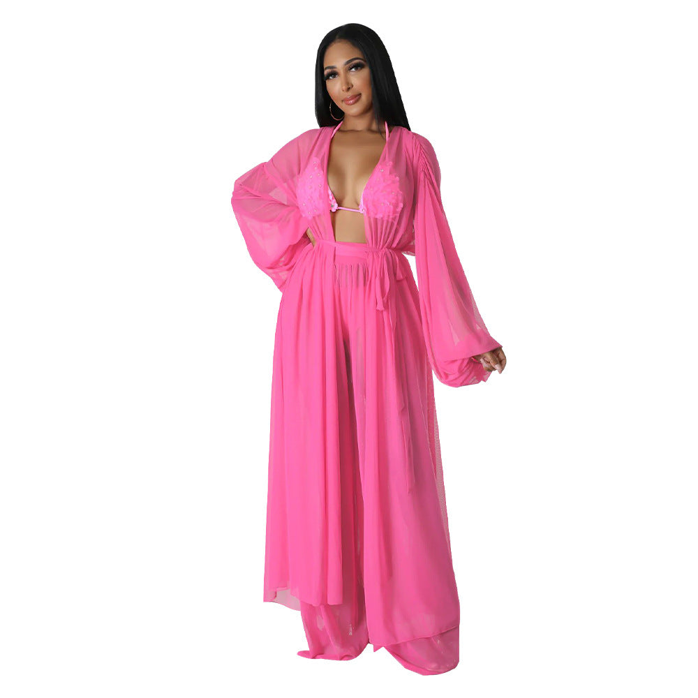 Dame Strandkimono med vid snit og elegant design Stilla