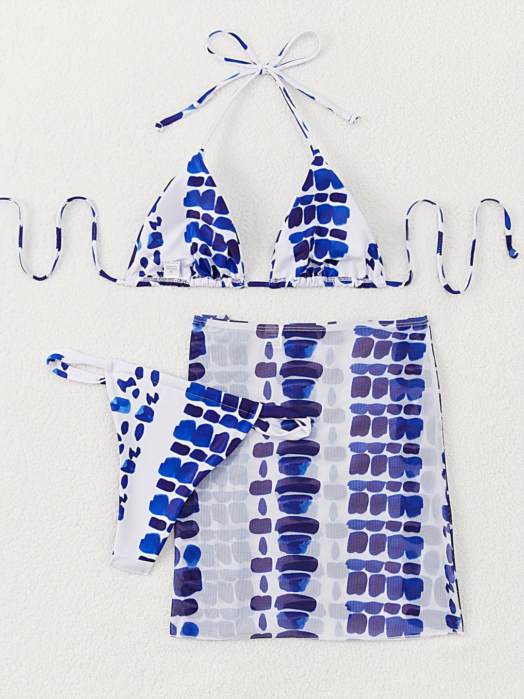 Dame Triangel-Bikini med fashionable overrock Stilla