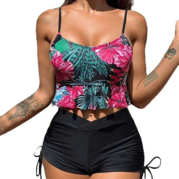 Dame bikini-sæt med florale accenter og afslappet design Stilla