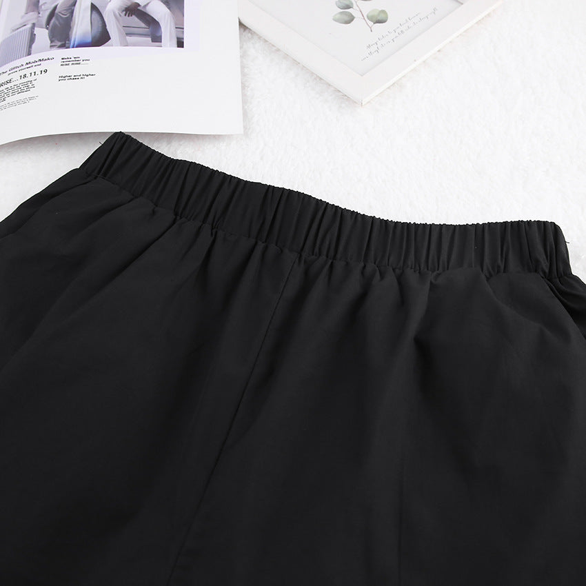 Dame afslappet sæt bestående af cropped top og shorts med elastisk talje Stilla
