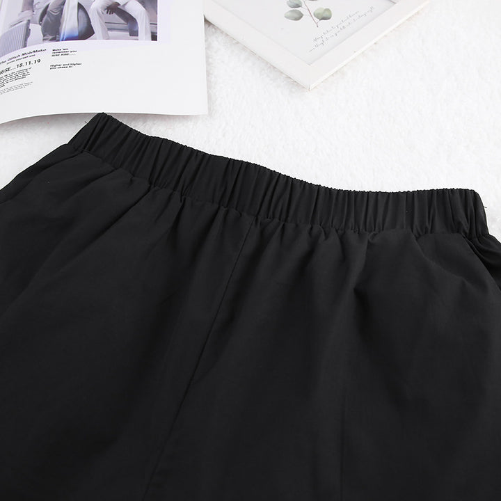 Dame afslappet sæt bestående af cropped top og shorts med elastisk talje Stilla