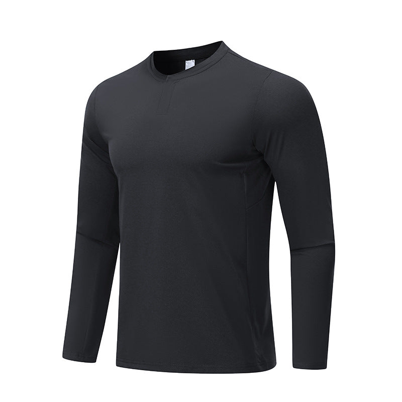 Herrer Sporty Langærmet T-shirt med funktionel krave Stilla