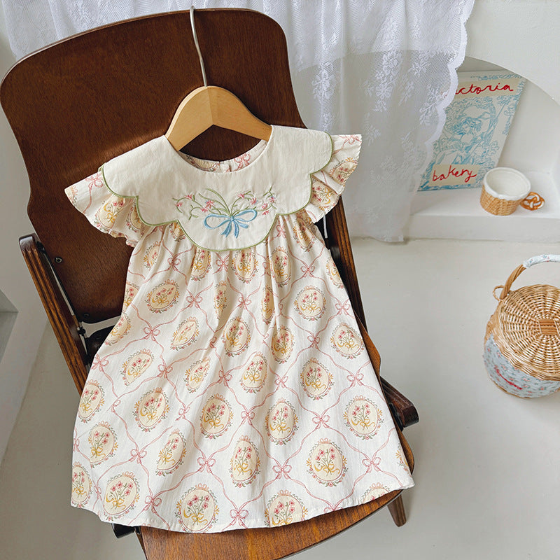 Femme Vintage Floral Broderet Kjole Stilla