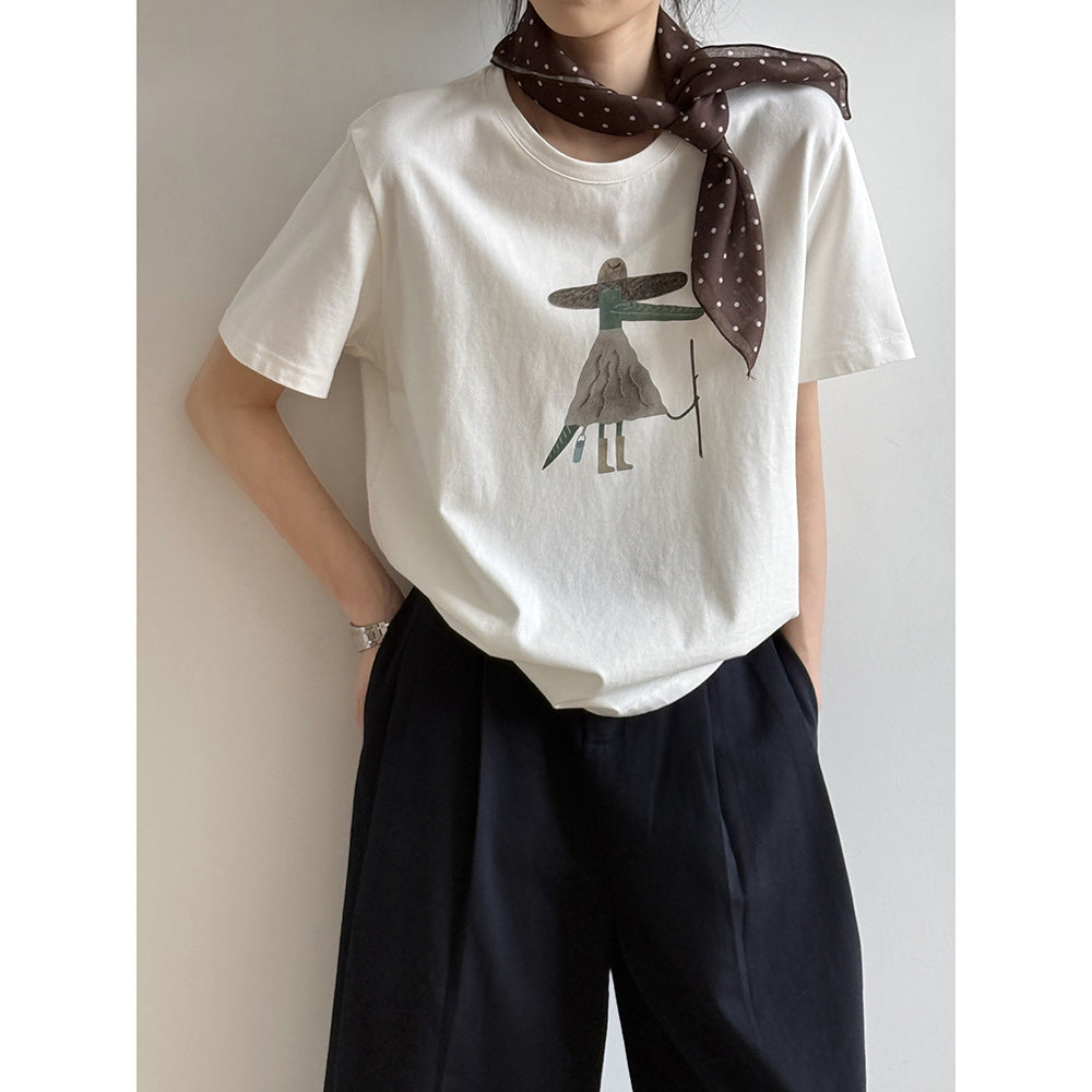 Damer Kunstfærdigt designet T-shirt Stilla