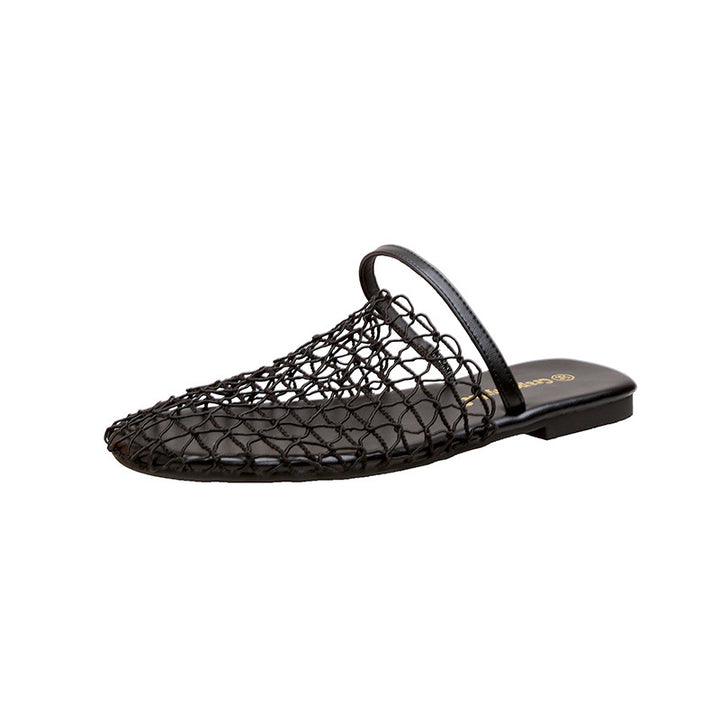 Dame sling sandaler med sløjfedetalje, netdesign og åben tå Stilla