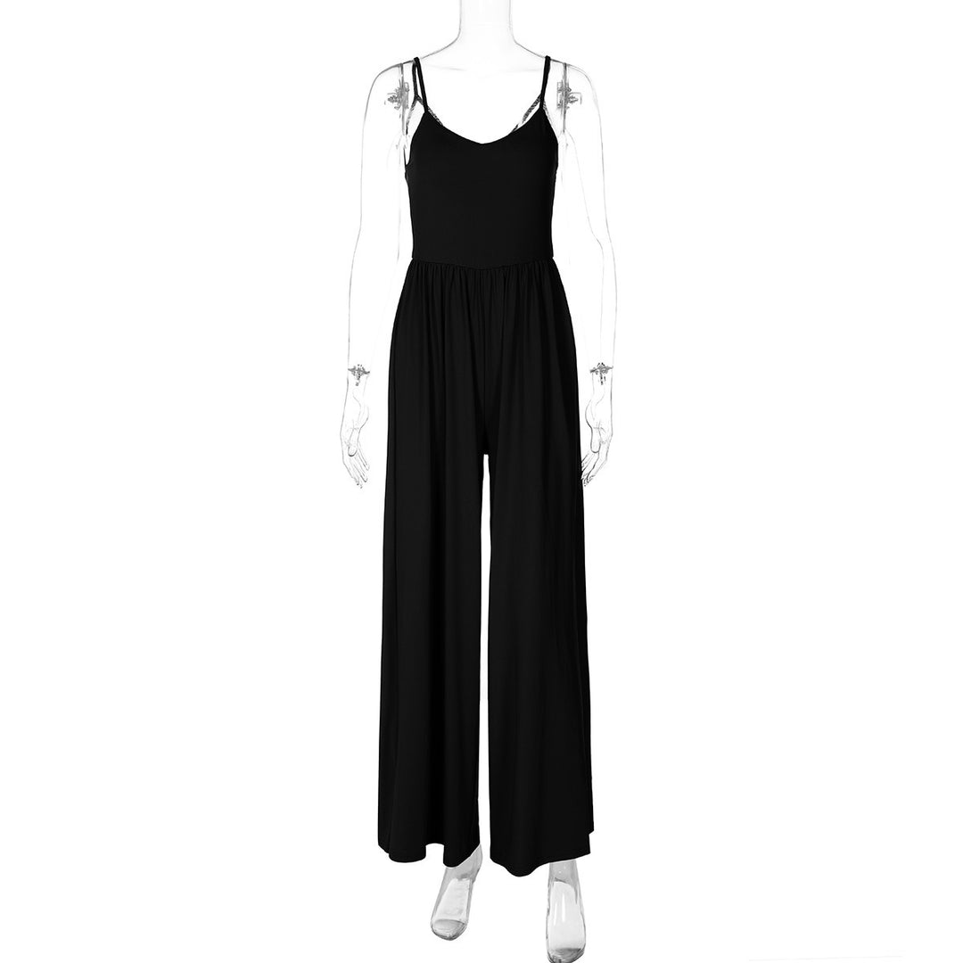 Dame Elegant Jumpsuit med luftig pasform og fine stropper Stilla