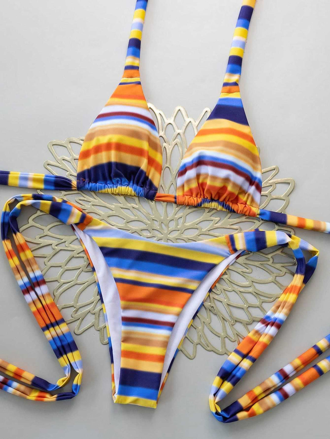 Dame Triangel-Bikini med justerbare stropper Skovae