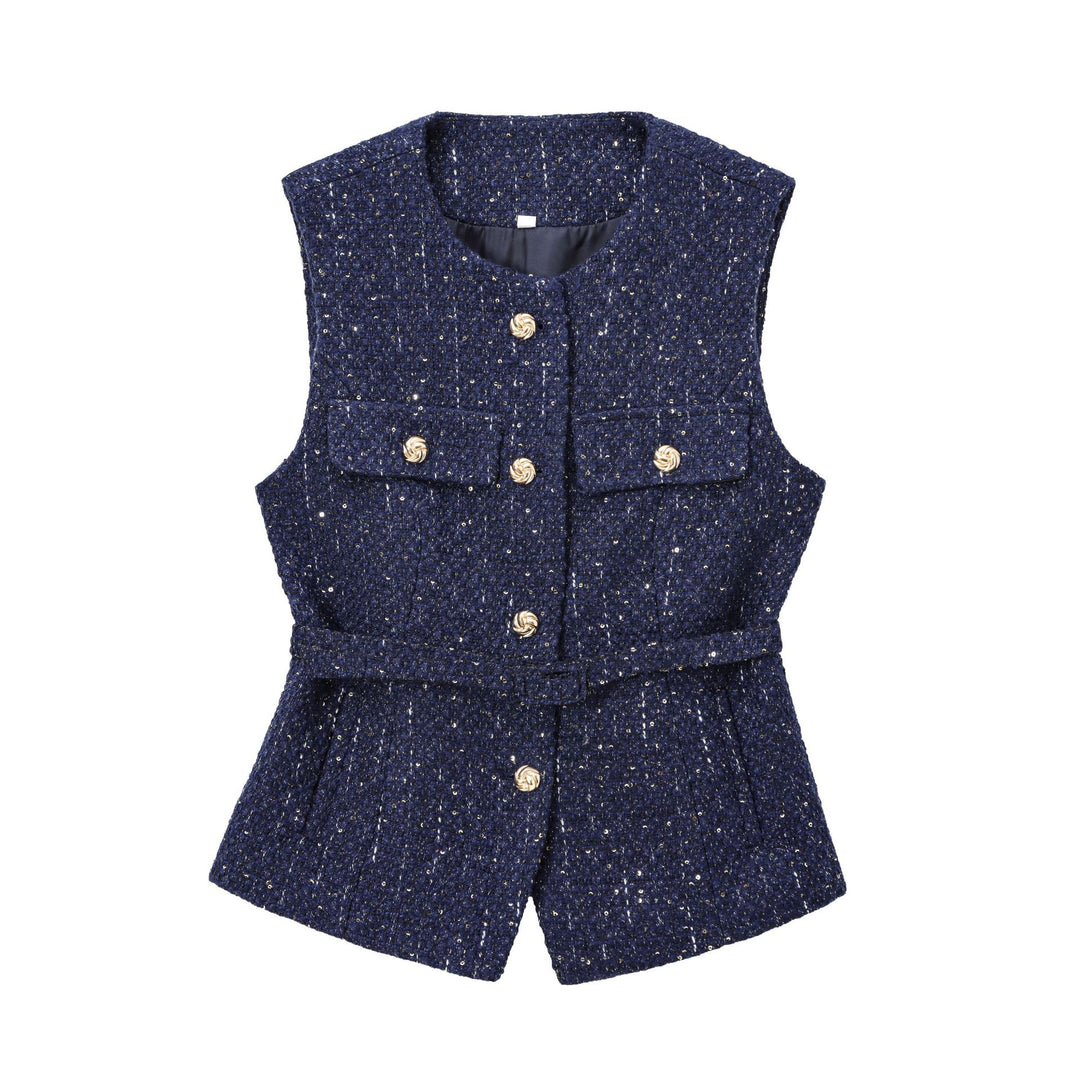 Femme Struktureret ærmeløs utility vest Stilla