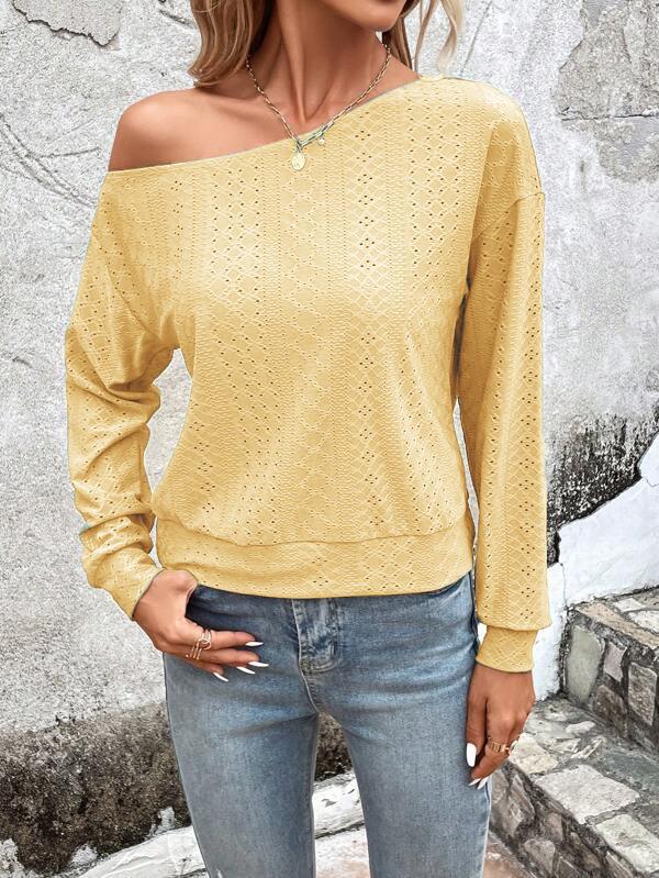 Damer Oversized Løs Strikpullover Stilla