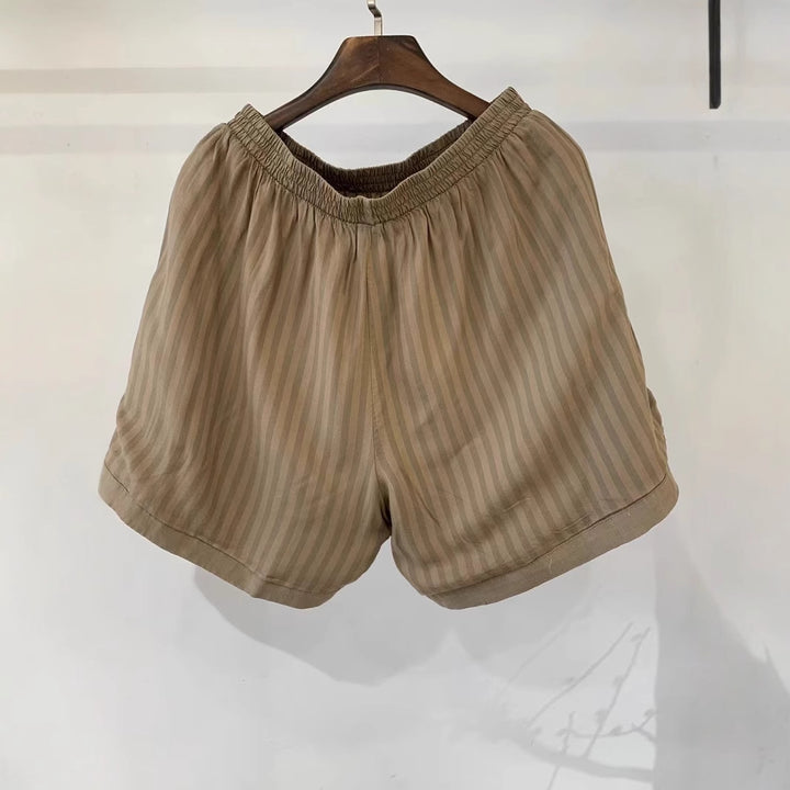Femme Let Højtaljede Læder Shorts Stilla