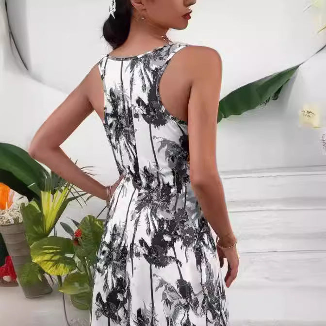 Dame sommerligt fritidskjole med afslappet snit og floral tryk Stilla