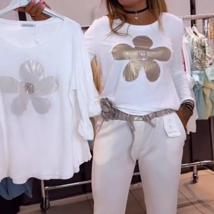 Dame Lækkert Top med Blomstermotiv Stilla
