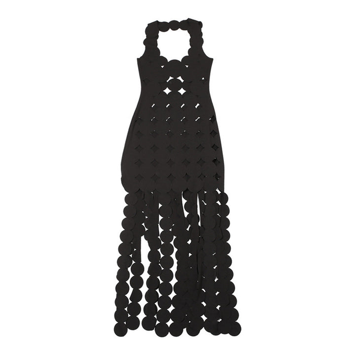 Dame Maxikjole med moderne udringning og besynderligt cut-out-design Stilla