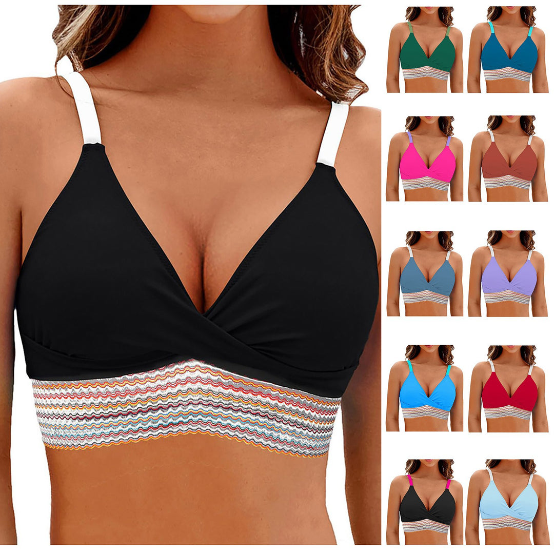Dame Wickel-Bikini-top med moderne mønster Skovae