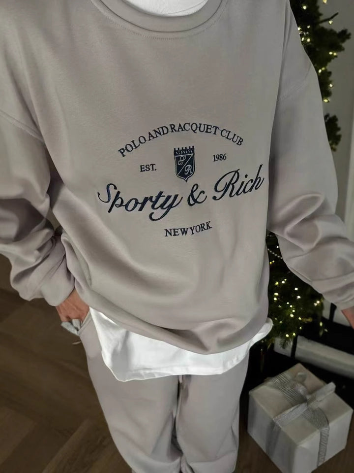 Kvindernes sporty sweatshirt med luksuriøst print og afslappet pasform Stilla