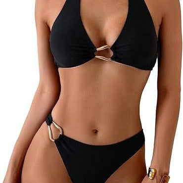 Dame Triangel-Bikini med raffineret ringdetalje Skovae