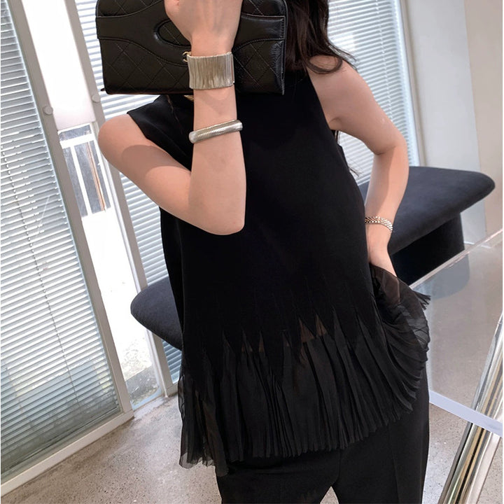 Damebluse med frynse detaljer og elegant snit Stilla