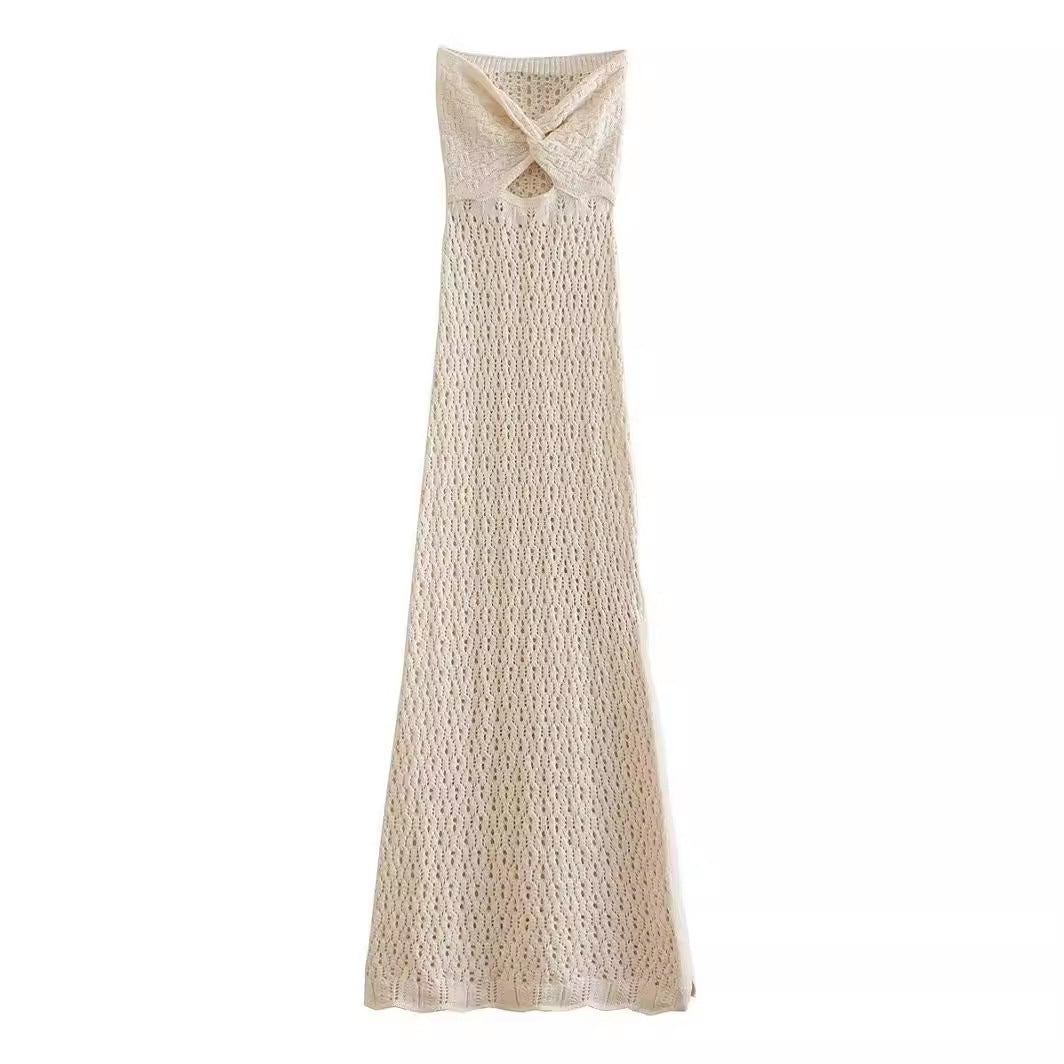 Dame Hæklet Maxi Cover-Up Kjole Stilla 1750753147