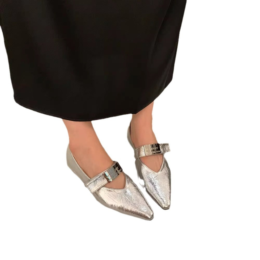 Dame elegante Ballerinas med stilfuld justerbar rem Stilla