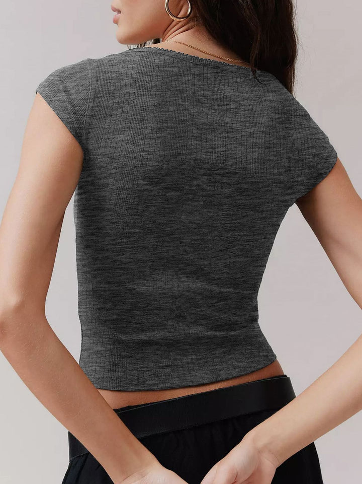 Dame trendy plisseret nederdel med dobbelte knapper og smal talje Stilla