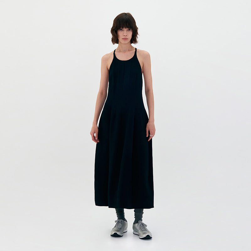Dame maxikjole med elegant skater-snit Stilla