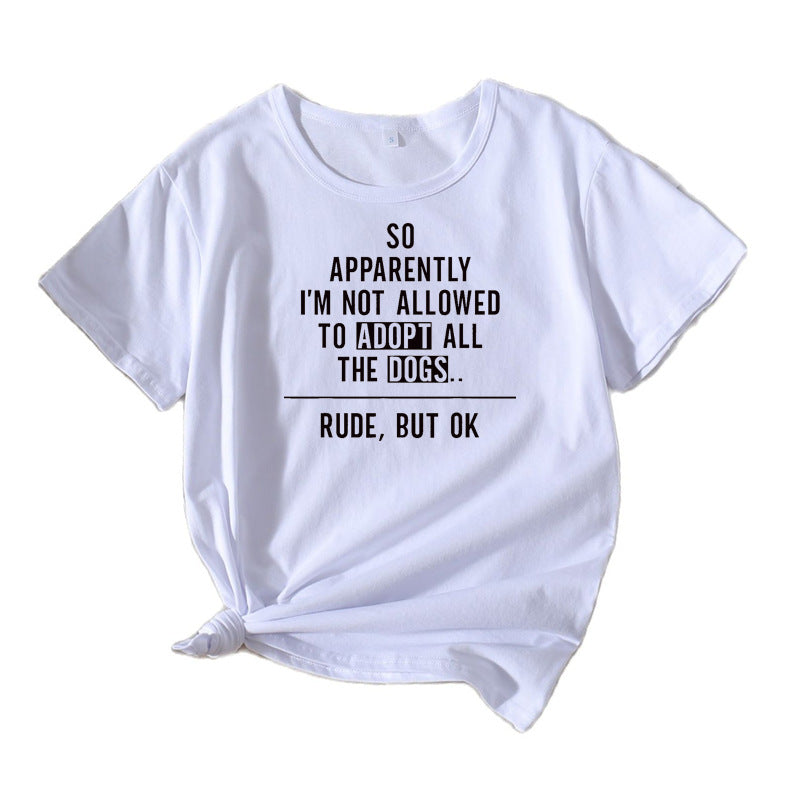 Kvinder komisk hundeelsker grafik T-shirt Stilla