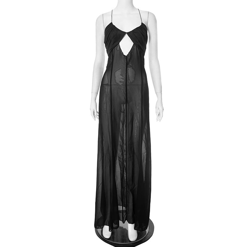 Femme Elegant Cut-Out Maxi Kjole Stilla