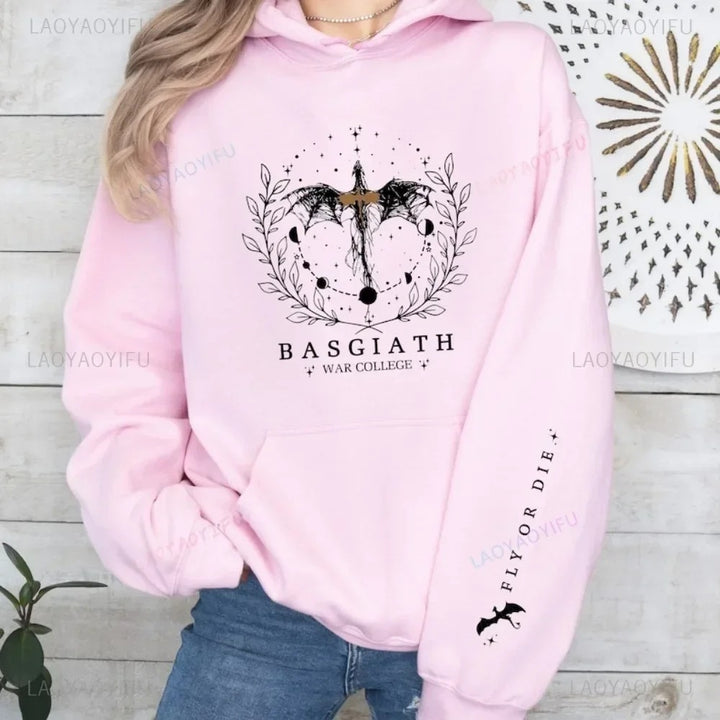 Kvinders hætte sweatshirt med imponerende fantasidesign Skovae