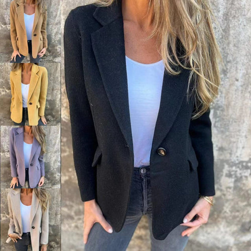 Kvinder elegant blazerjakke lavet af blød fleece Stilla