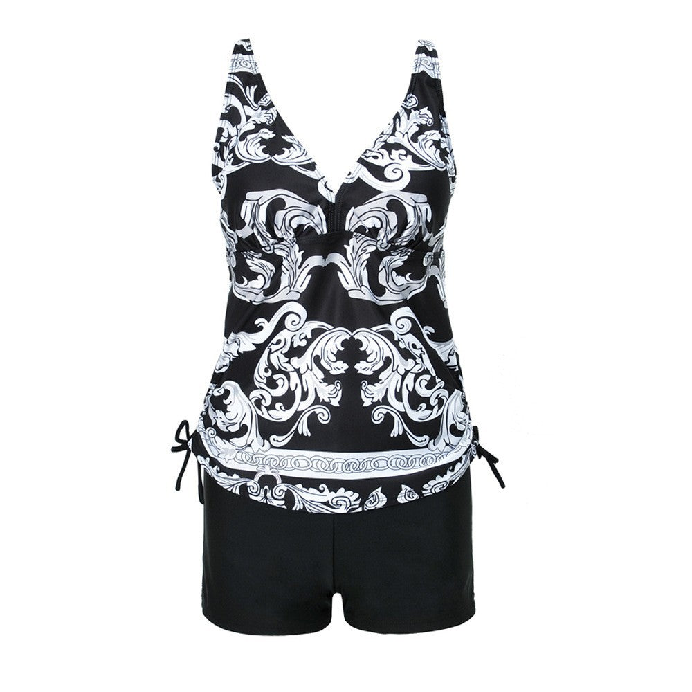 Dame Sporty Badedragt med dekorativt top Skovae