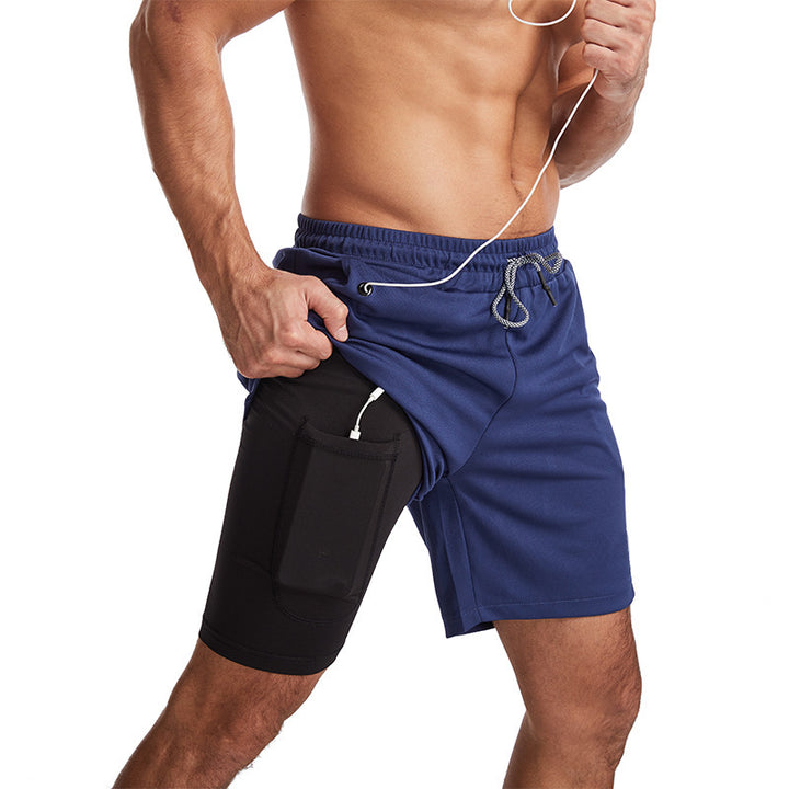 Herrer Sportslige Hybrid-shorts med praktiske lommer og åndbart materiale Stilla