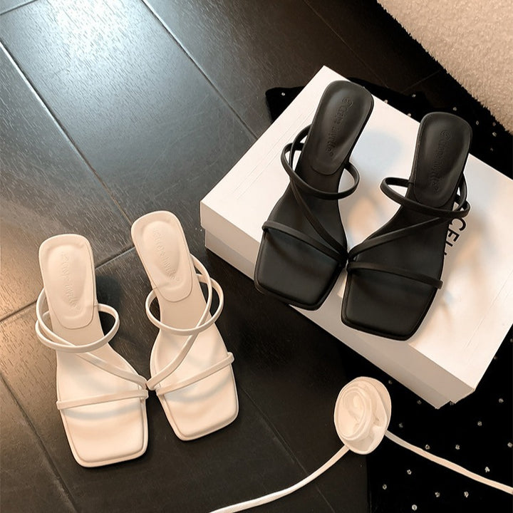 Dame Sling-sandaler med moderne remme og elegant hæl Stilla