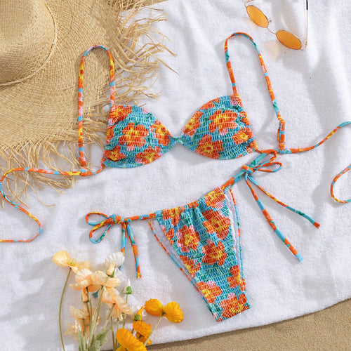 Dame triangel-bikini i afslappet shabby-chic stil Skovae