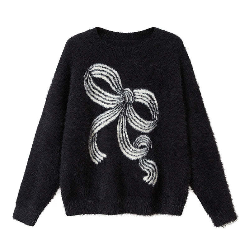 Kvinders sweater med legende bue motiv og blødt materiale Stilla