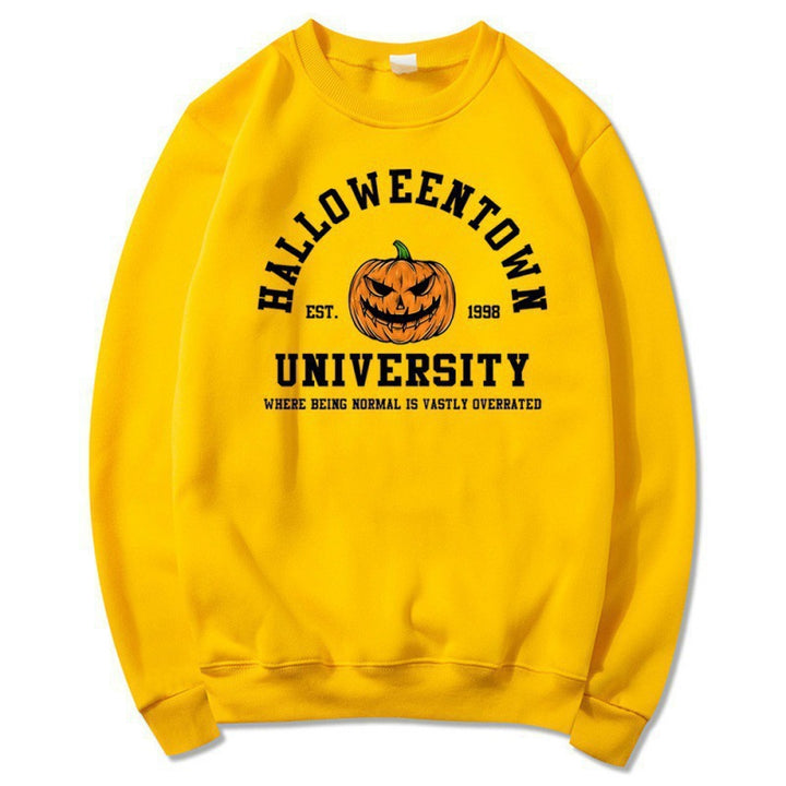Kvindernes sweatshirt med kreativ Halloween-design og behagelig pasform Skovae