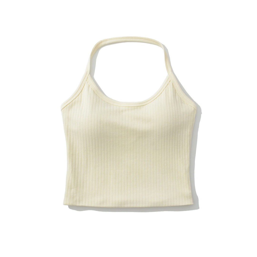 Dame Sporty Tanktop med fin ribstruktur og racerback-design Stilla