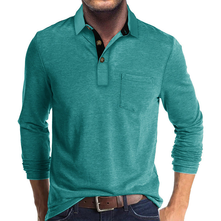Herrer Langærmet Poloshirt Stilla