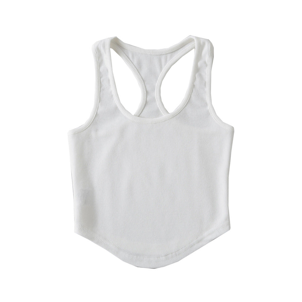 Dame sporty tanktop med racerback og kvalitets ribstruktur Stilla