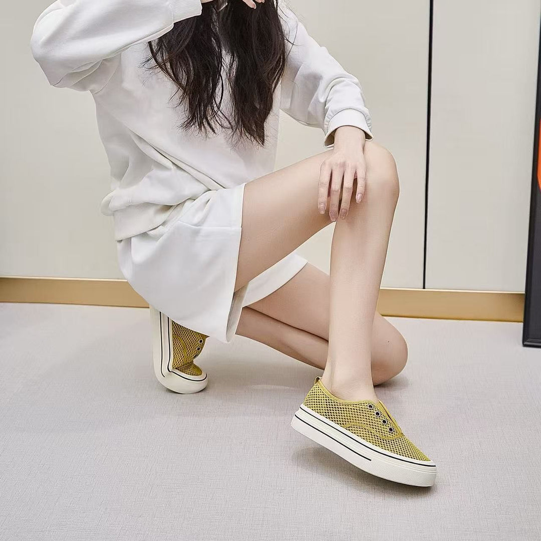 Dame Komfortable Net-sneakers med fashionabelt design Stilla
