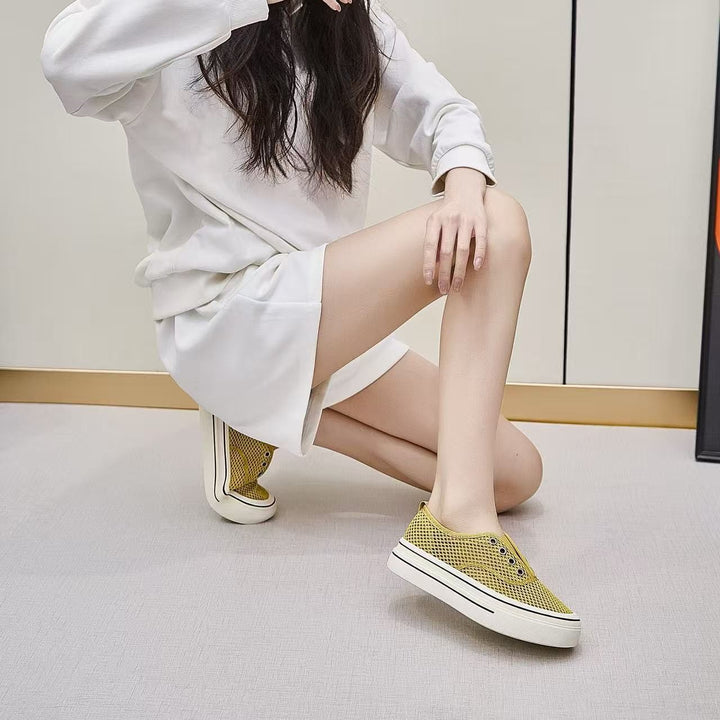 Dame Komfortable Net-sneakers med fashionabelt design Stilla