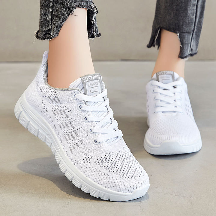 Dame Sporty Running Sneakers med åndbart mesh-design og stødabsorberende sål Stilla