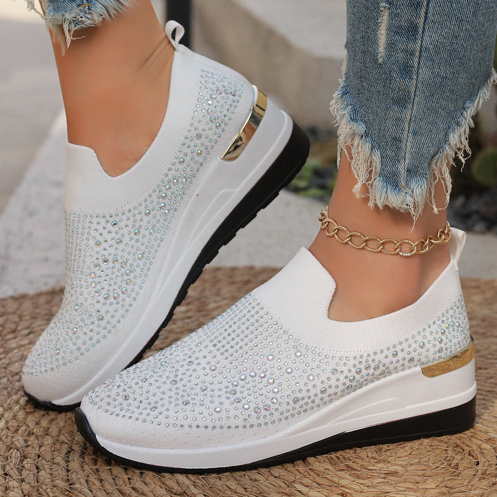 Dame Glitrende Slip-On Sneakers med ergonomisk dæmpning og stødabsorberende sål Stilla