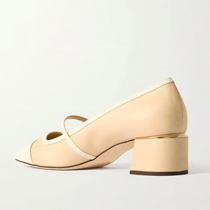 Femme Elegante Blokhæl Mary Jane Sko Stilla