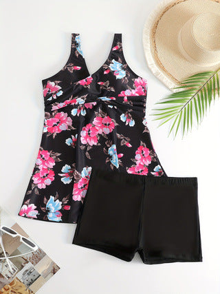 Dame Tankini med florale accenter Skovae